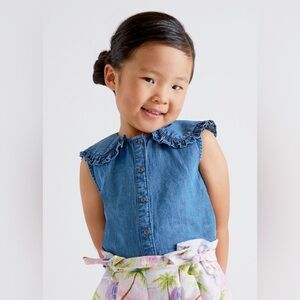 Mayoral Sleeveless Denim Blouse size 8